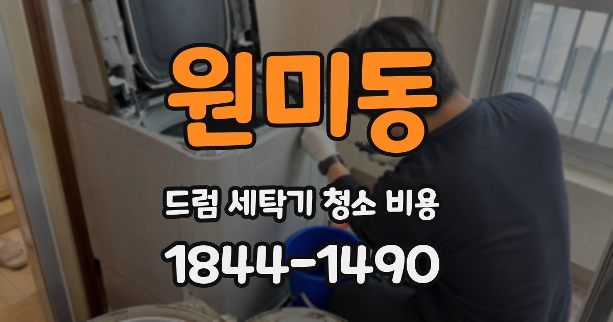 원미동 드럼 세탁기 청소 비용