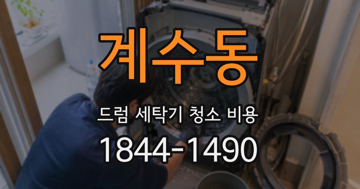 계수동 드럼 세탁기 청소 비용