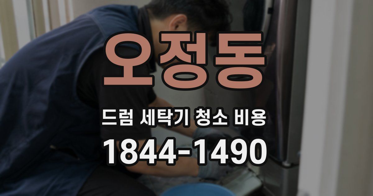 오정동 드럼 세탁기 청소 비용