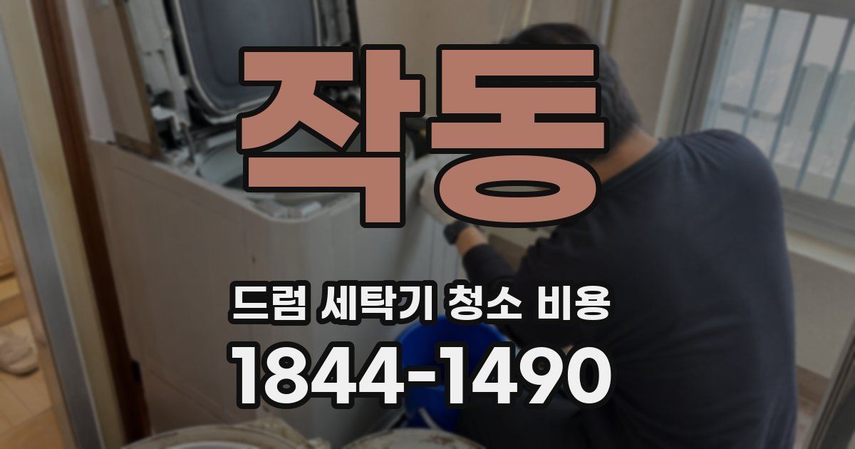 작동 드럼 세탁기 청소 비용