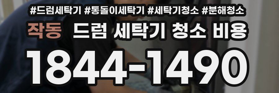 작동 드럼 세탁기 청소 비용