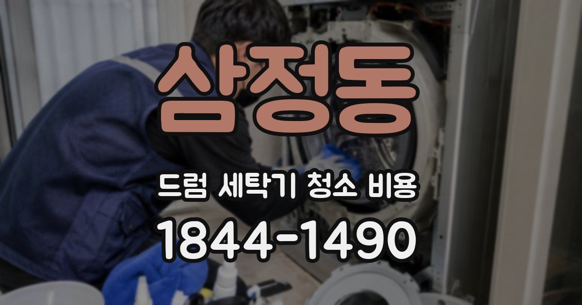 삼정동 드럼 세탁기 청소 비용