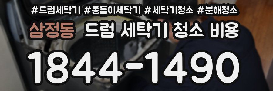 삼정동 드럼 세탁기 청소 비용