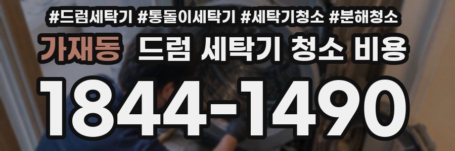 가재동 드럼 세탁기 청소 비용