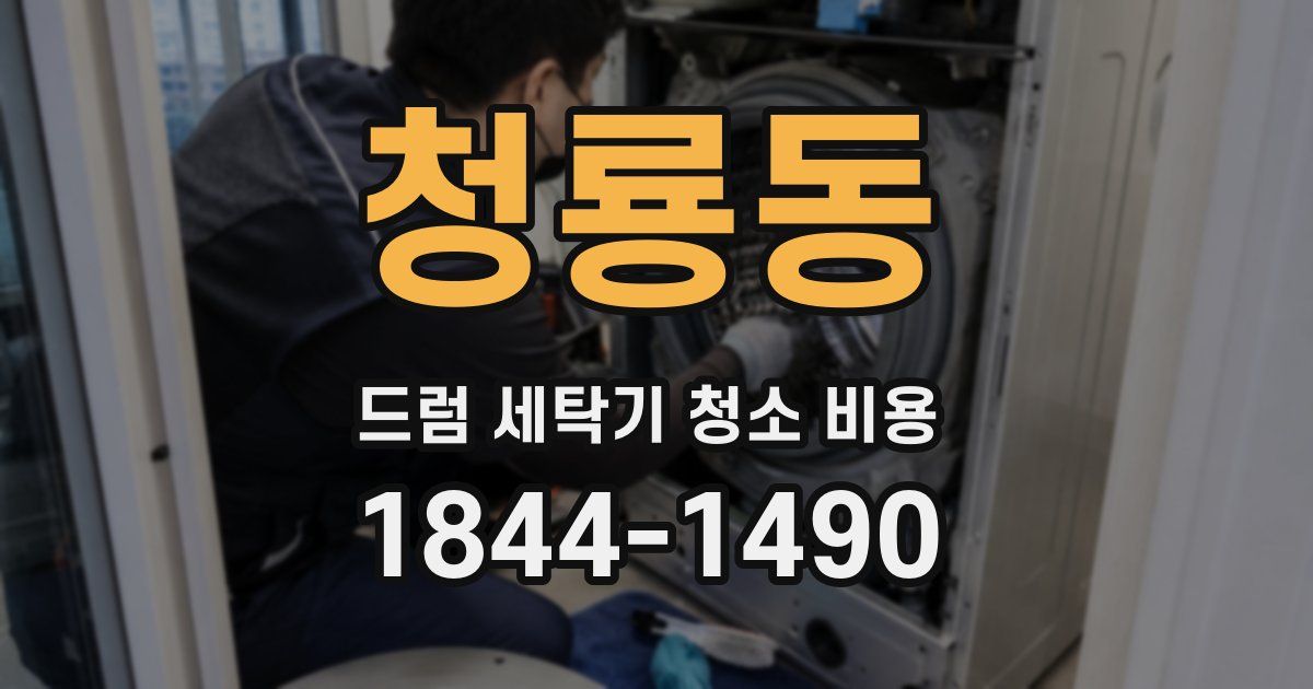 청룡동 드럼 세탁기 청소 비용