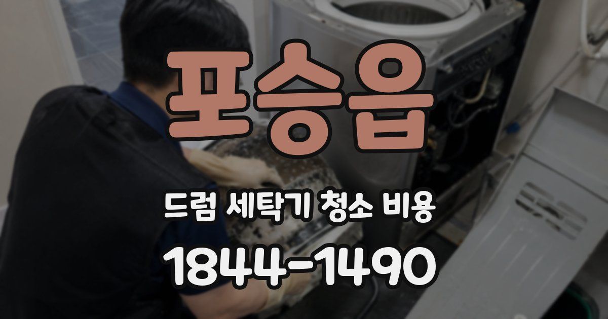 포승읍 드럼 세탁기 청소 비용