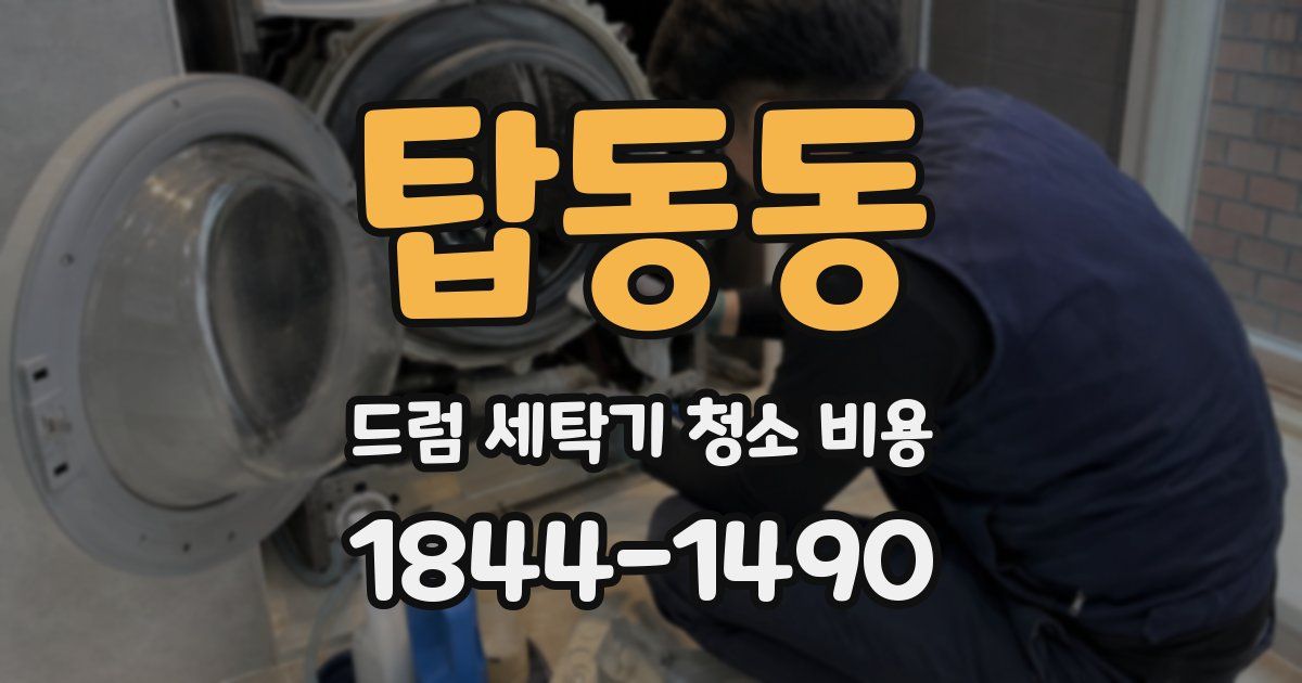 탑동동 드럼 세탁기 청소 비용