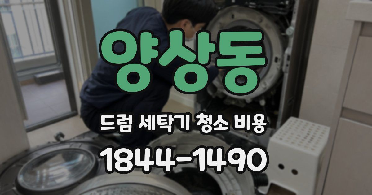 양상동 드럼 세탁기 청소 비용