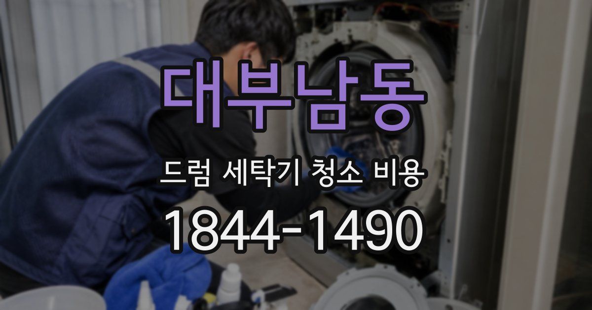 대부남동 드럼 세탁기 청소 비용