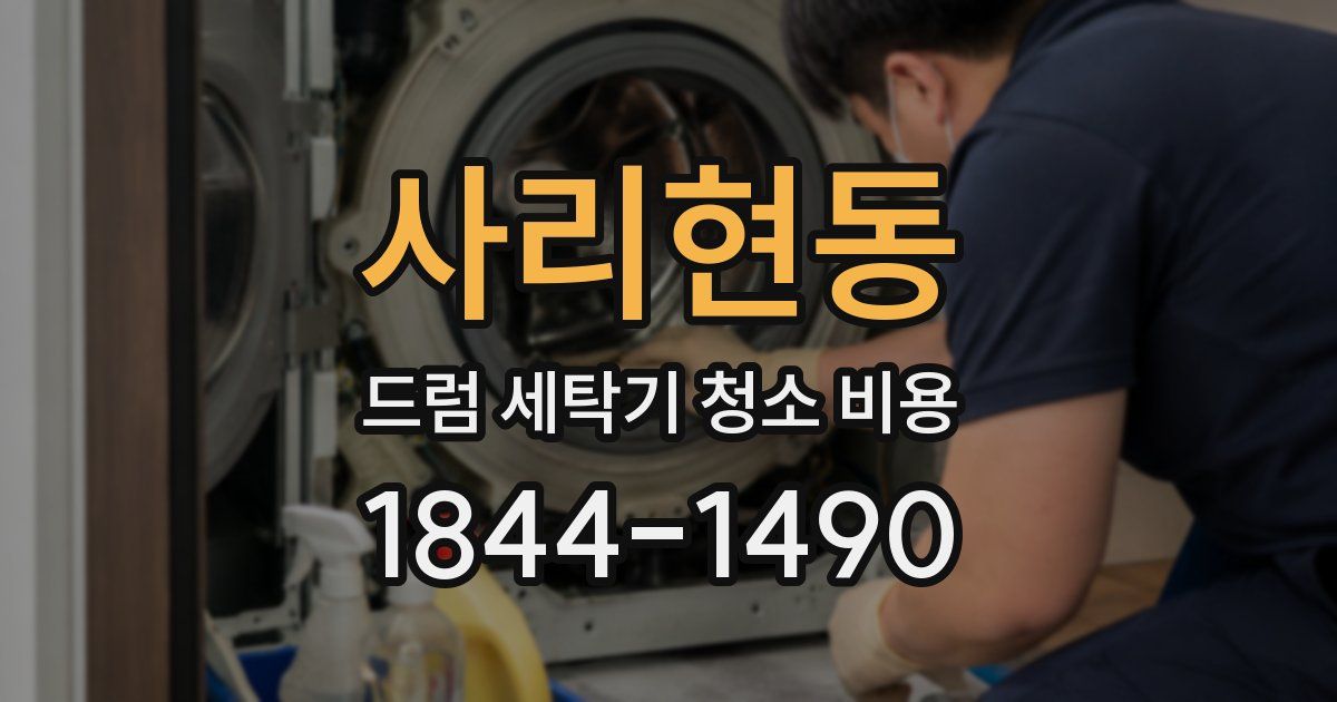 사리현동 드럼 세탁기 청소 비용
