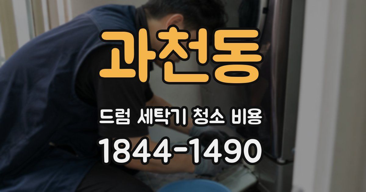 과천동 드럼 세탁기 청소 비용