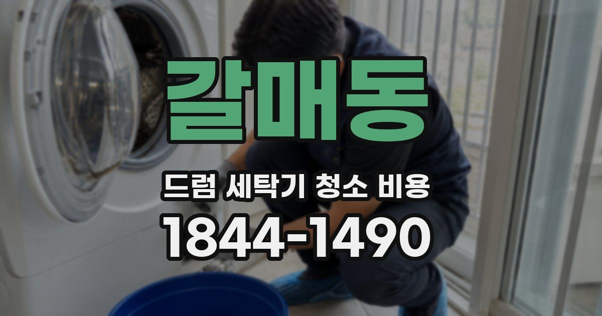 갈매동 드럼 세탁기 청소 비용