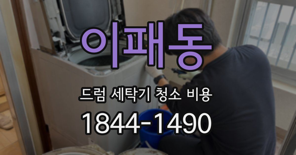 이패동 드럼 세탁기 청소 비용