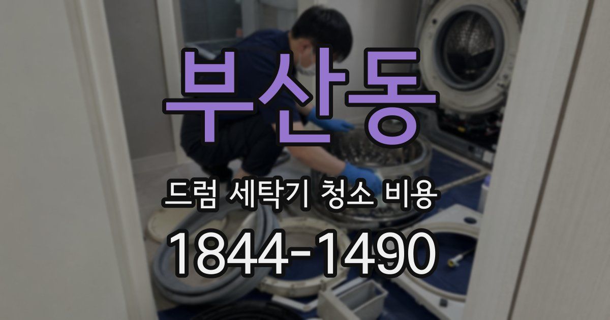 부산동 드럼 세탁기 청소 비용