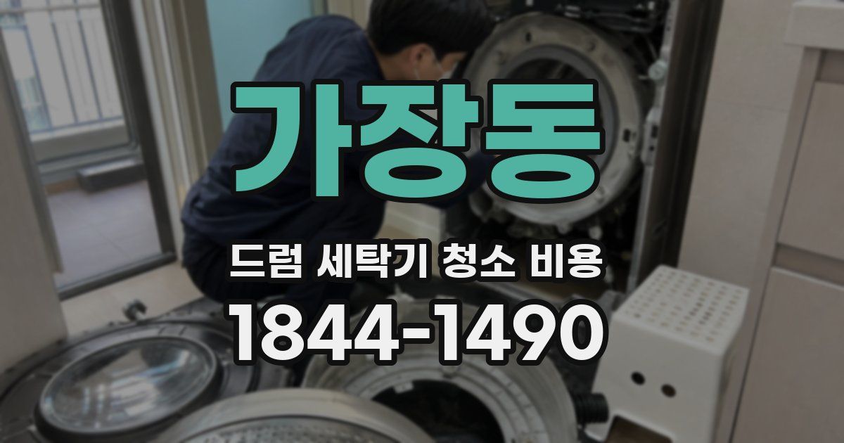 가장동 드럼 세탁기 청소 비용