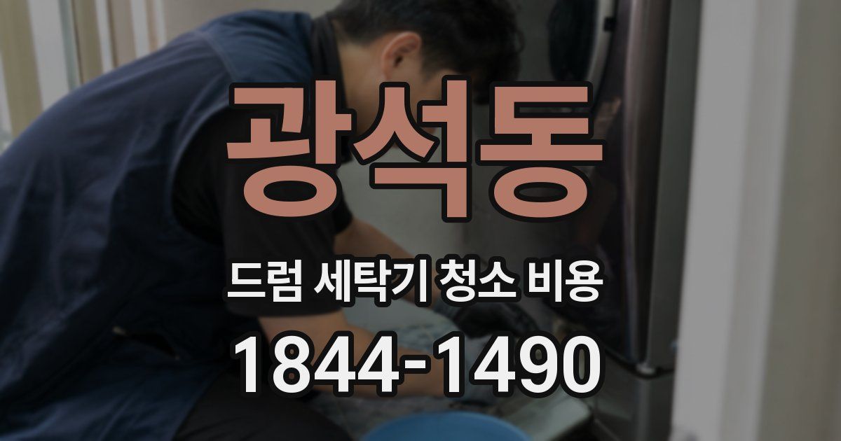 광석동 드럼 세탁기 청소 비용