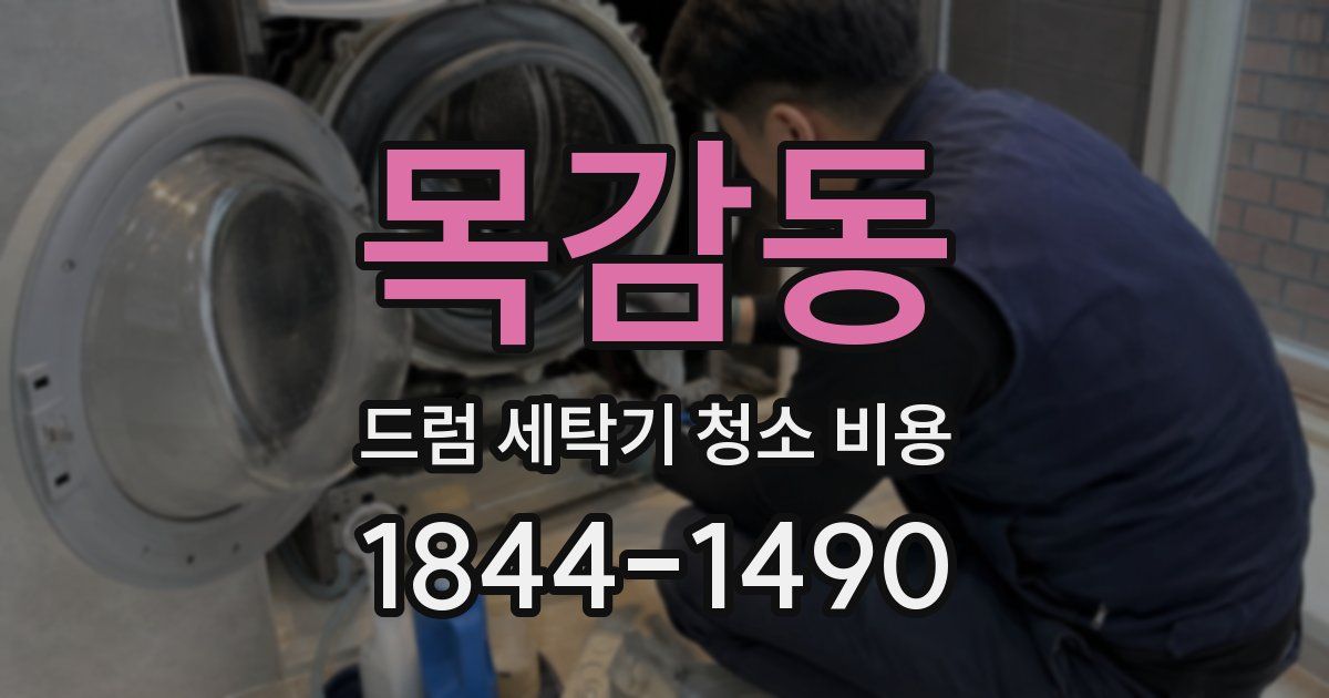 목감동 드럼 세탁기 청소 비용