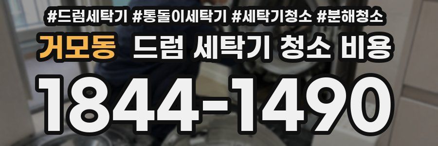 거모동 드럼 세탁기 청소 비용