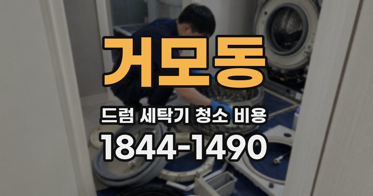 거모동 드럼 세탁기 청소 비용