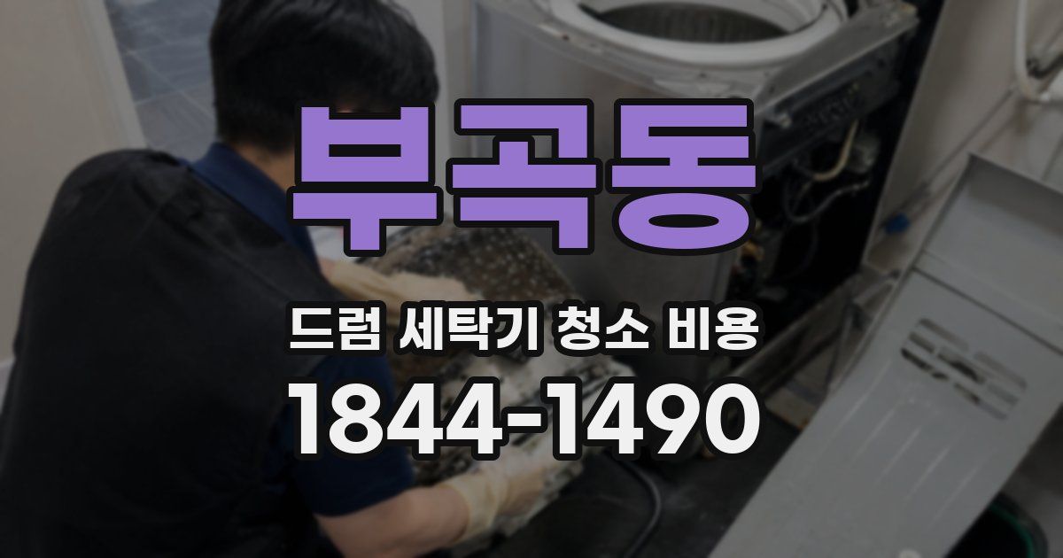 부곡동 드럼 세탁기 청소 비용