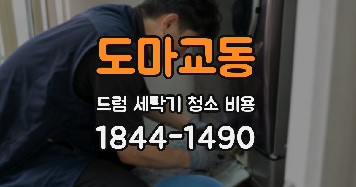 도마교동 드럼 세탁기 청소 비용