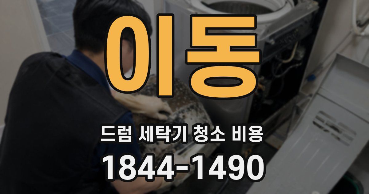 이동 드럼 세탁기 청소 비용