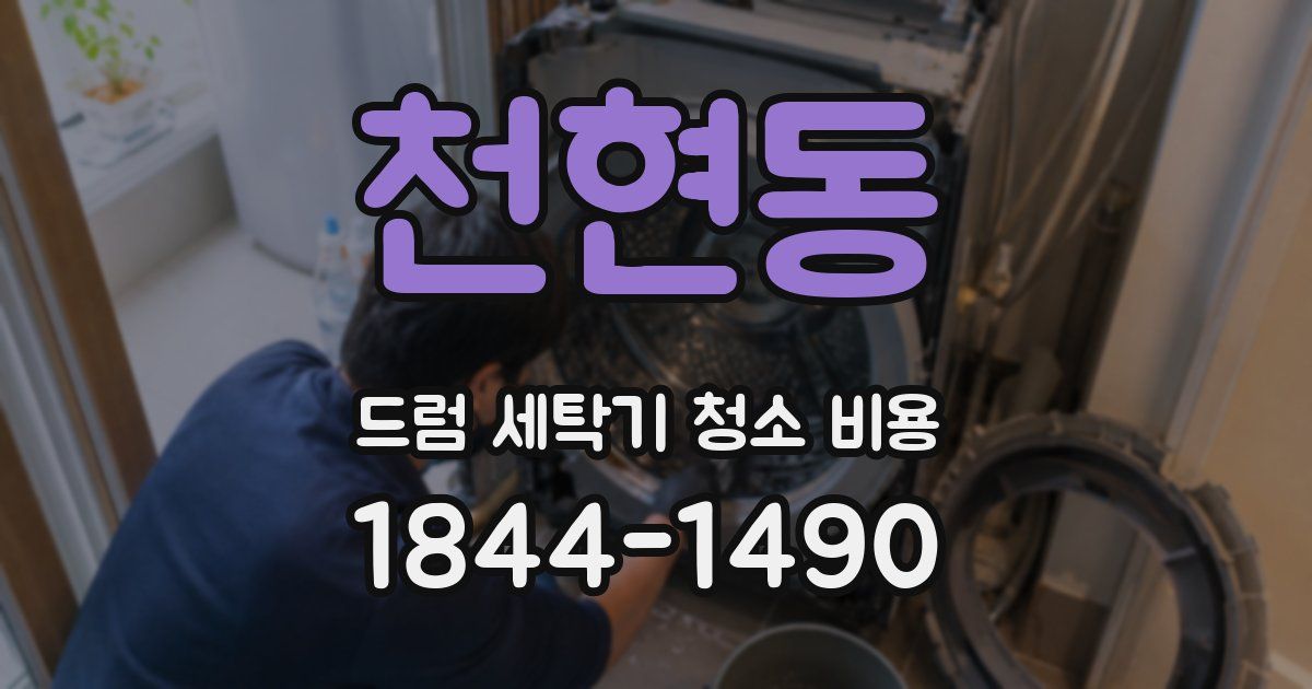 천현동 드럼 세탁기 청소 비용