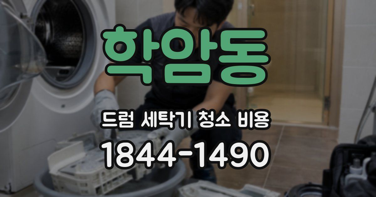 학암동 드럼 세탁기 청소 비용