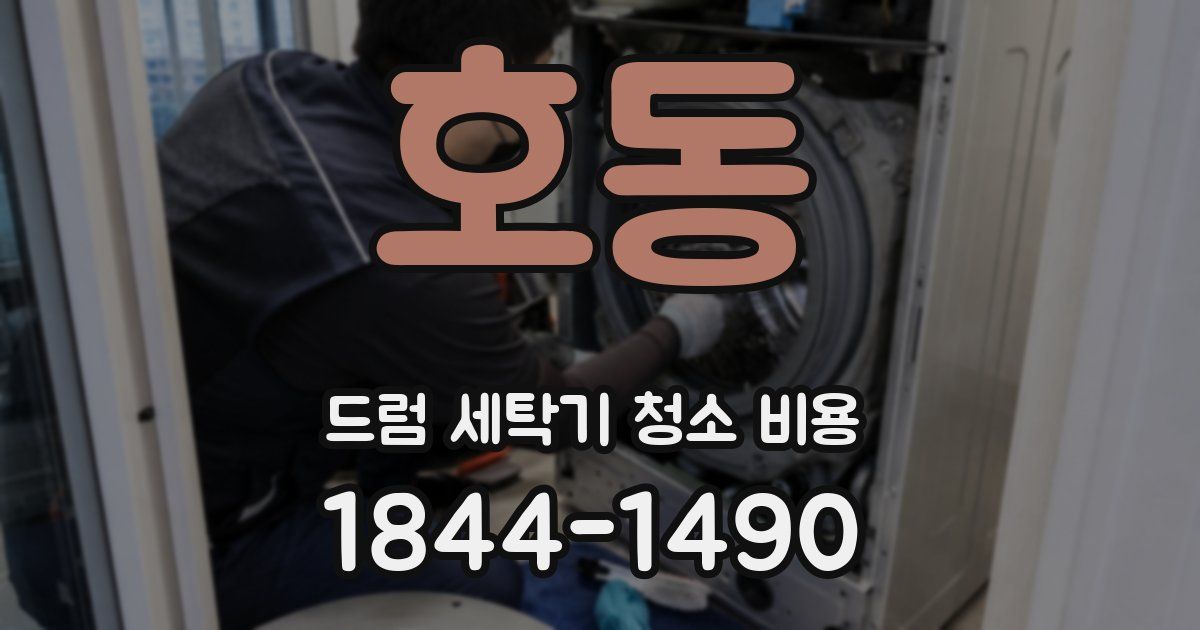 호동 드럼 세탁기 청소 비용