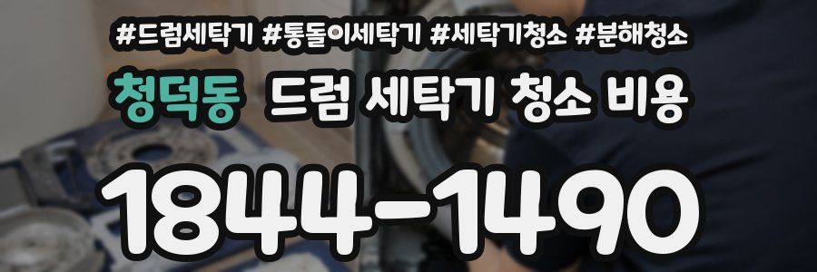 청덕동 드럼 세탁기 청소 비용