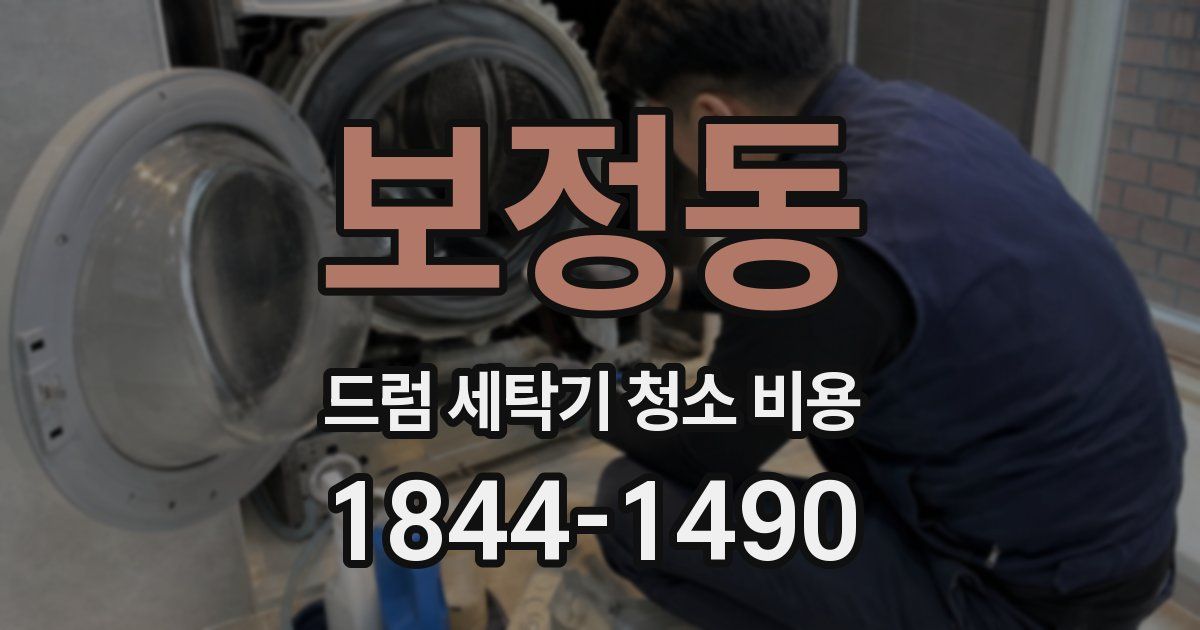 보정동 드럼 세탁기 청소 비용