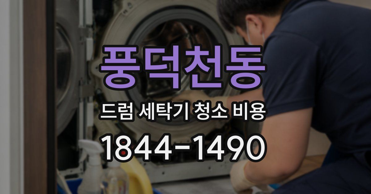풍덕천동 드럼 세탁기 청소 비용