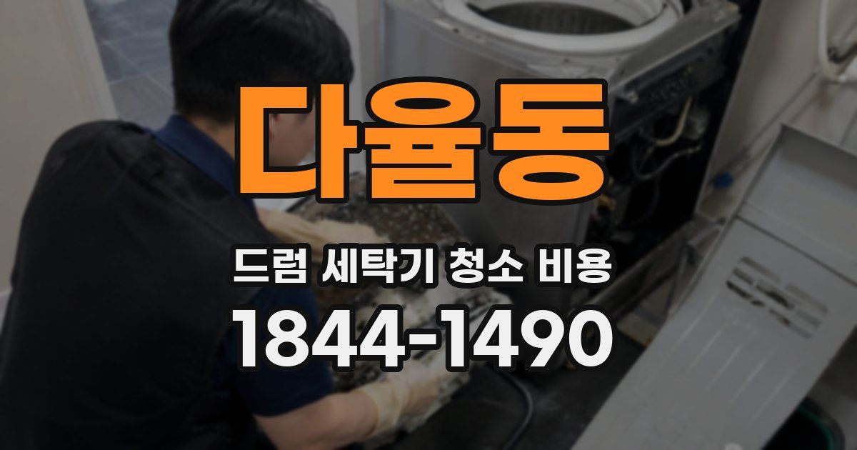 다율동 드럼 세탁기 청소 비용