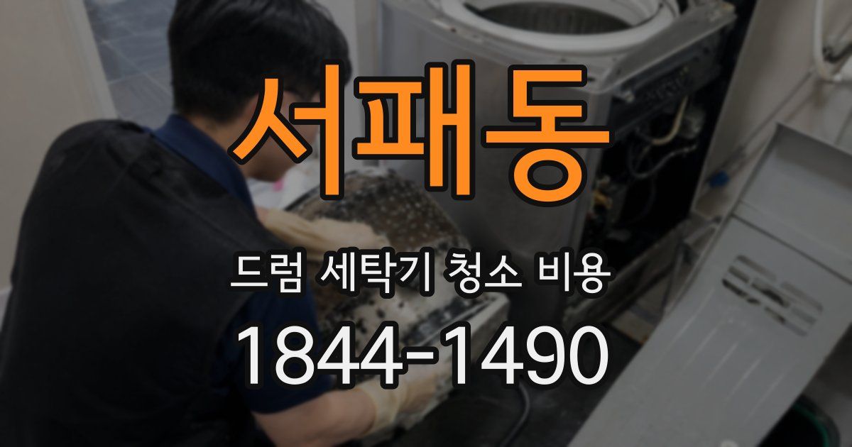 서패동 드럼 세탁기 청소 비용
