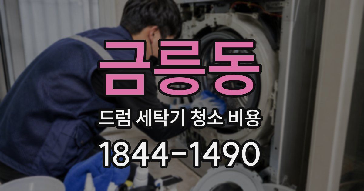금릉동 드럼 세탁기 청소 비용