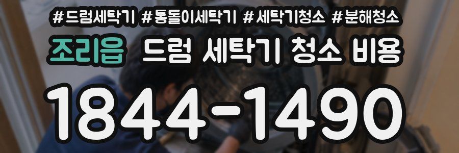 조리읍 드럼 세탁기 청소 비용
