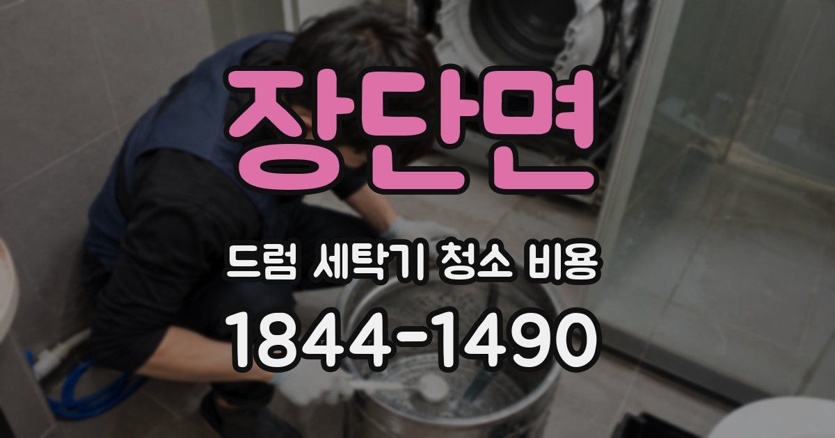 장단면 드럼 세탁기 청소 비용
