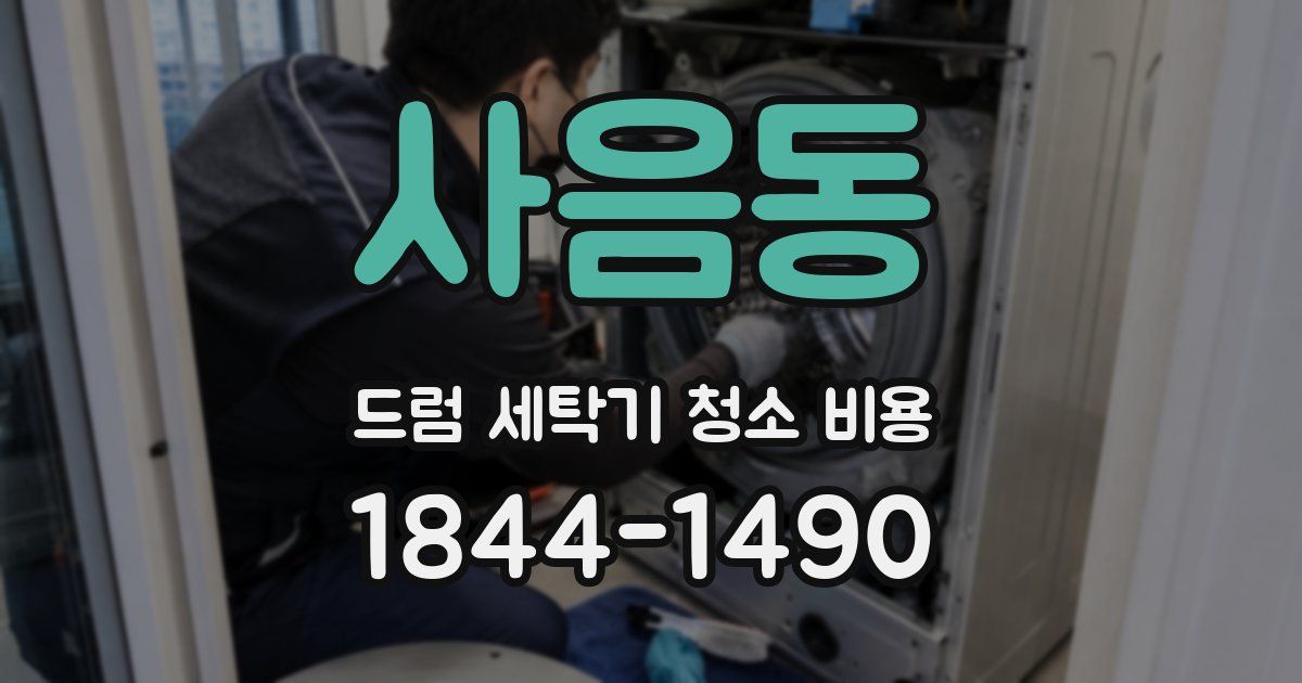 사음동 드럼 세탁기 청소 비용