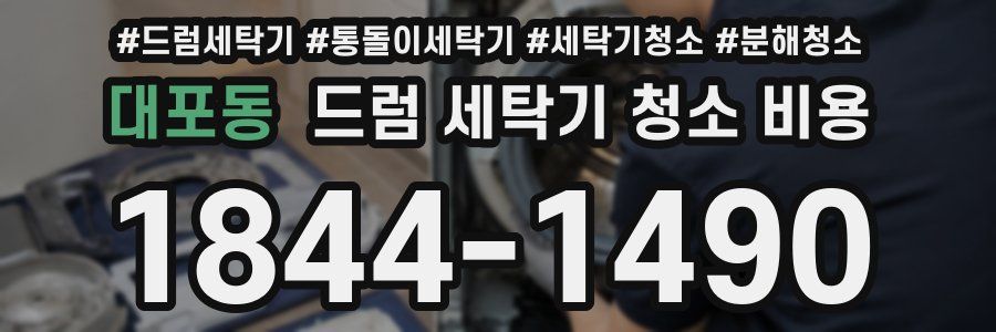 대포동 드럼 세탁기 청소 비용