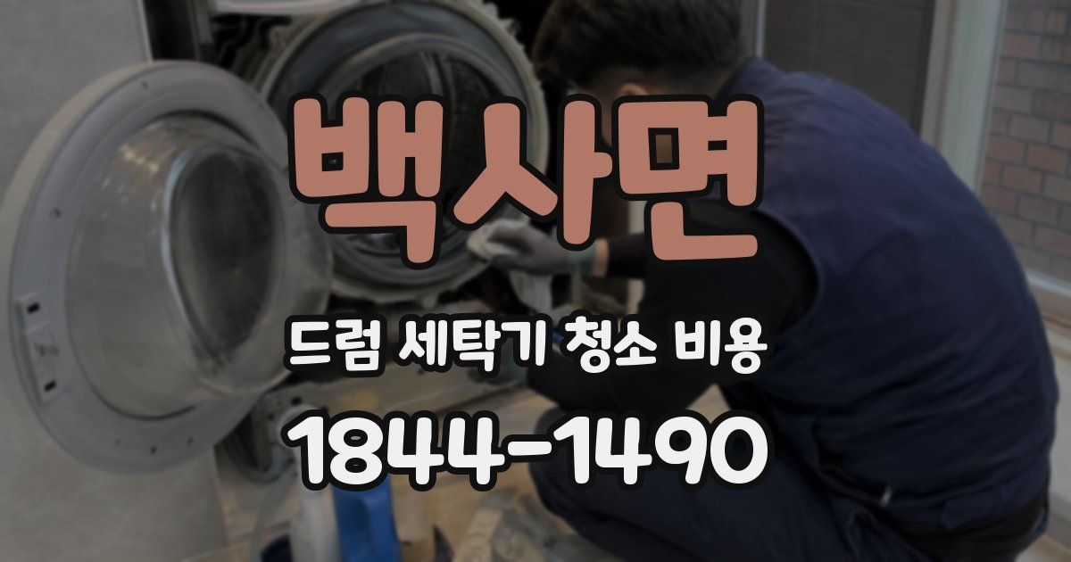 백사면 드럼 세탁기 청소 비용