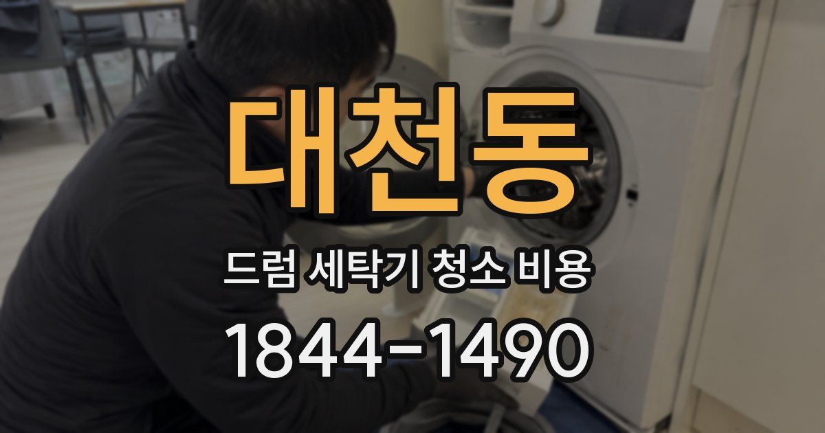 대천동 드럼 세탁기 청소 비용