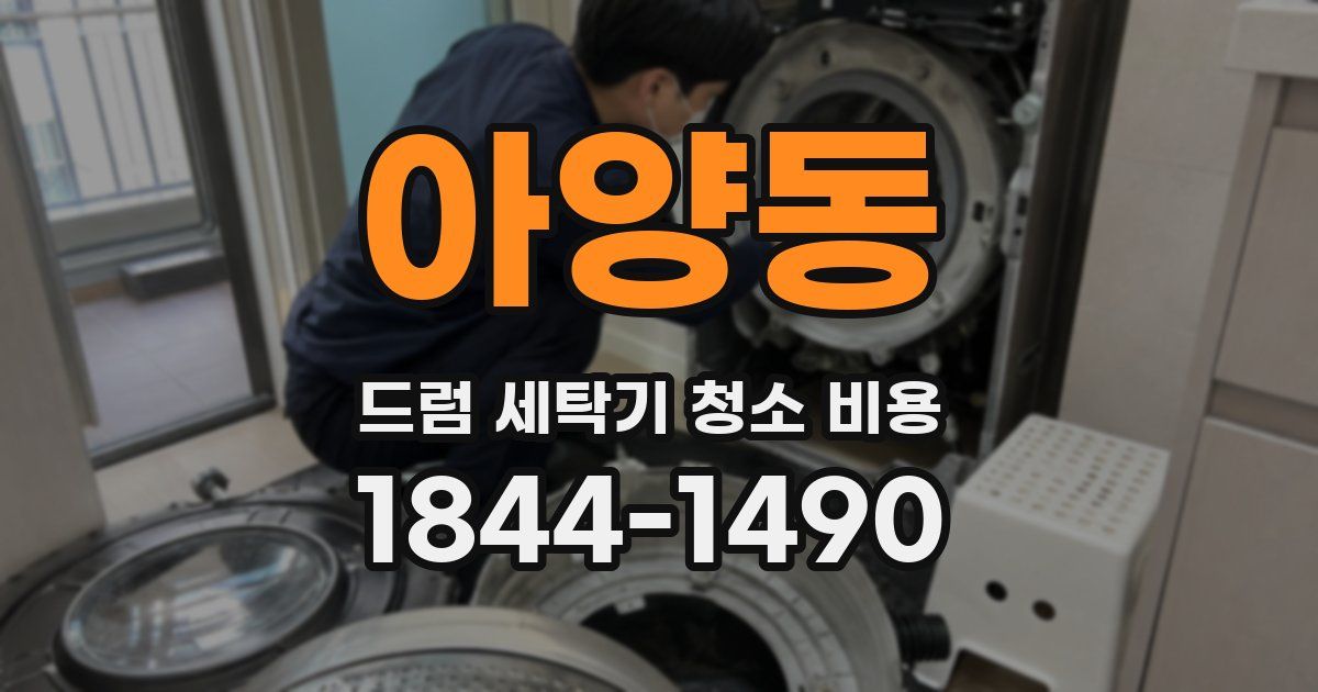 아양동 드럼 세탁기 청소 비용
