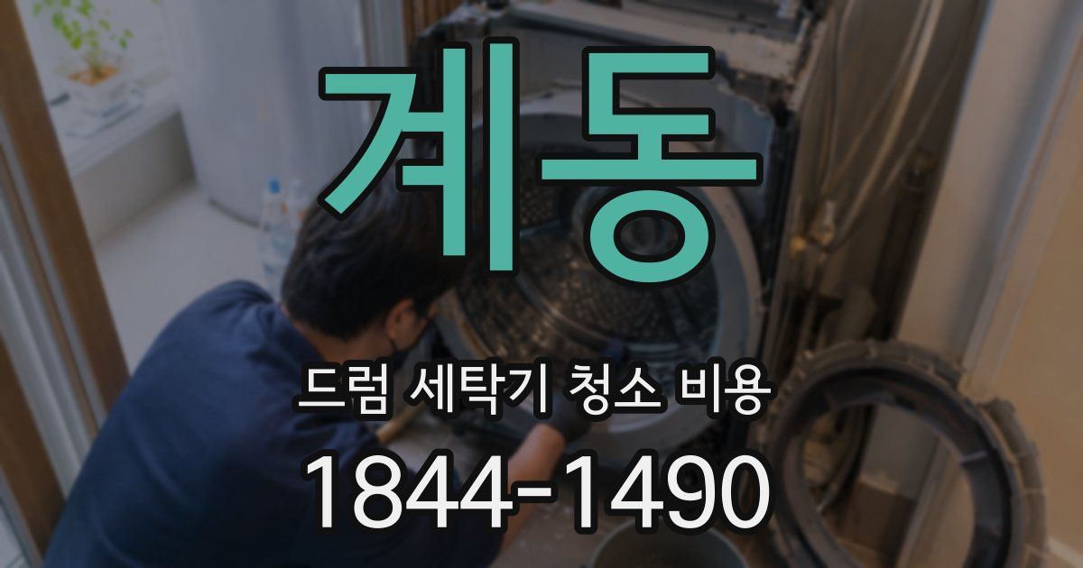 계동 드럼 세탁기 청소 비용