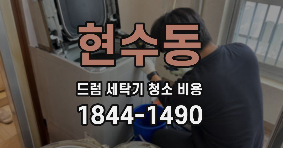 현수동 드럼 세탁기 청소 비용