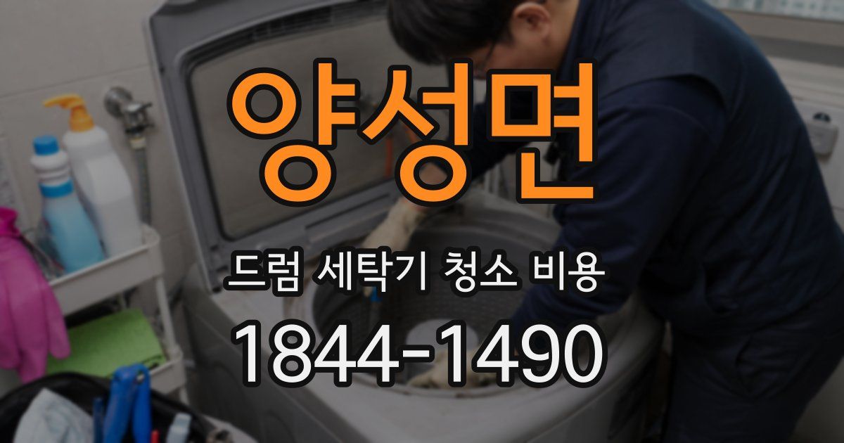 양성면 드럼 세탁기 청소 비용