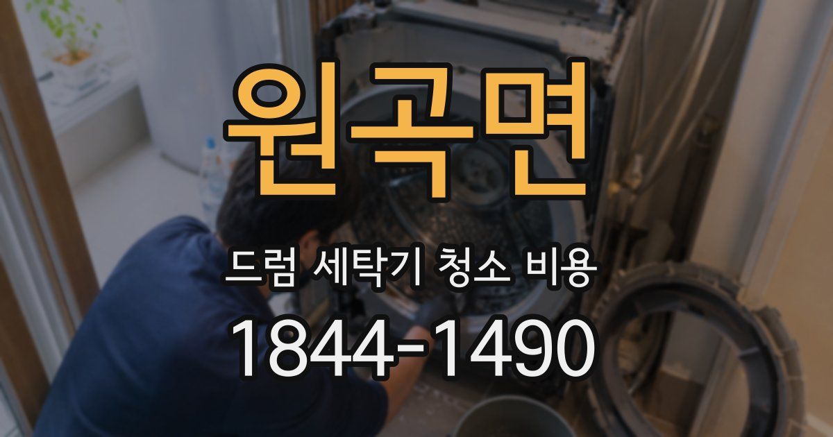 원곡면 드럼 세탁기 청소 비용
