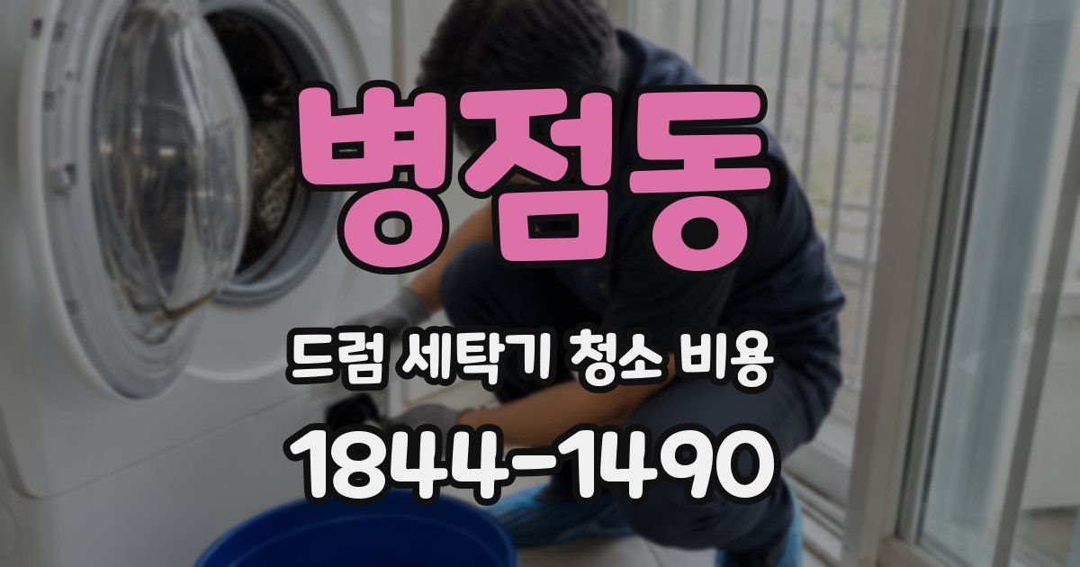 병점동 드럼 세탁기 청소 비용