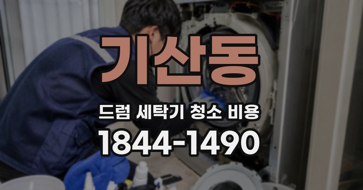 기산동 드럼 세탁기 청소 비용