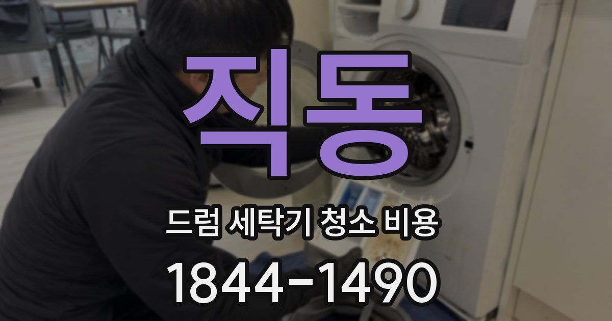 직동 드럼 세탁기 청소 비용