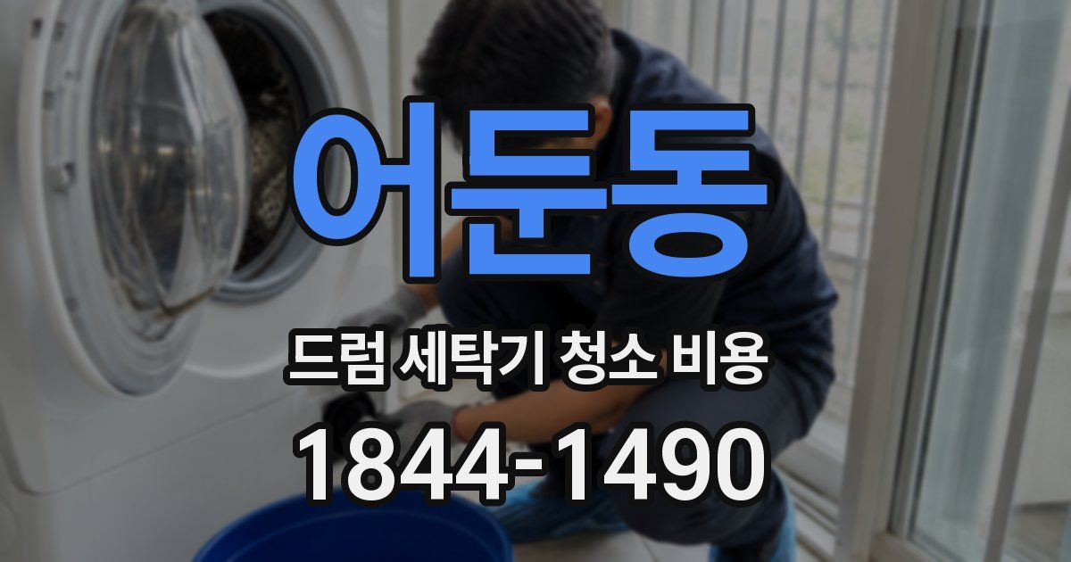 어둔동 드럼 세탁기 청소 비용